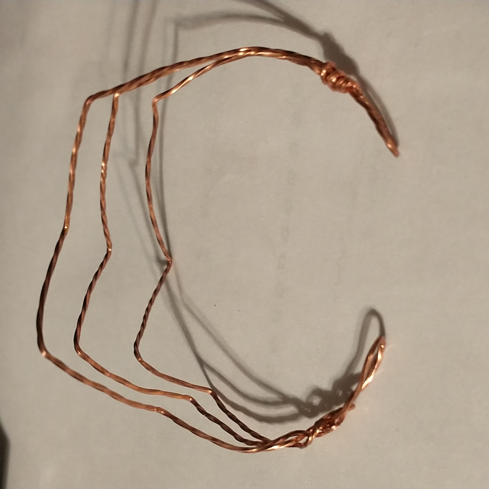 Copper twisted wire bracelet - Picture 4 of 4